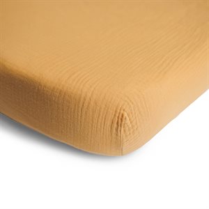 Mushie Crib Sheet - Medium - Fall Yellow
